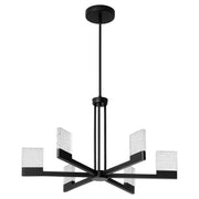 Gamma 6 Light LED Chandelier in Black