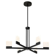 Gamma 6 Light LED Chandelier in Black
