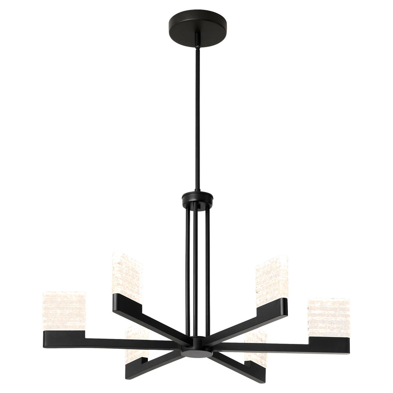 Gamma 6 Light LED Chandelier in Black
