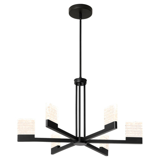 Gamma 6 Light LED Chandelier in Black
