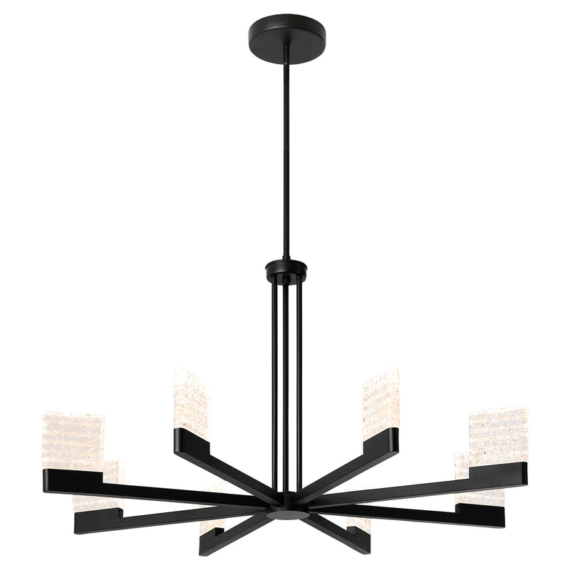 Gamma 8 Light LED Pendant in Black