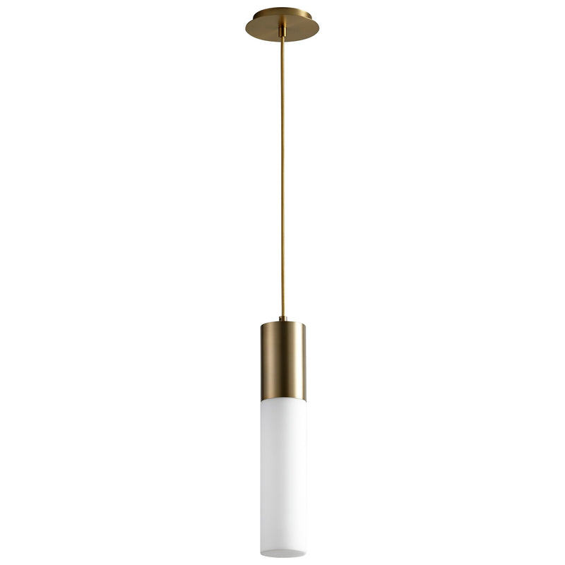 Magnum LED Mini Pendant in Aged Brass