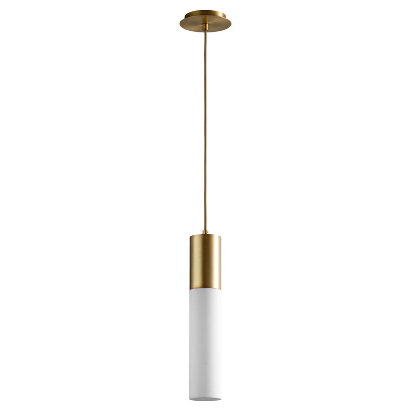 Magnum LED Mini Pendant in Aged Brass