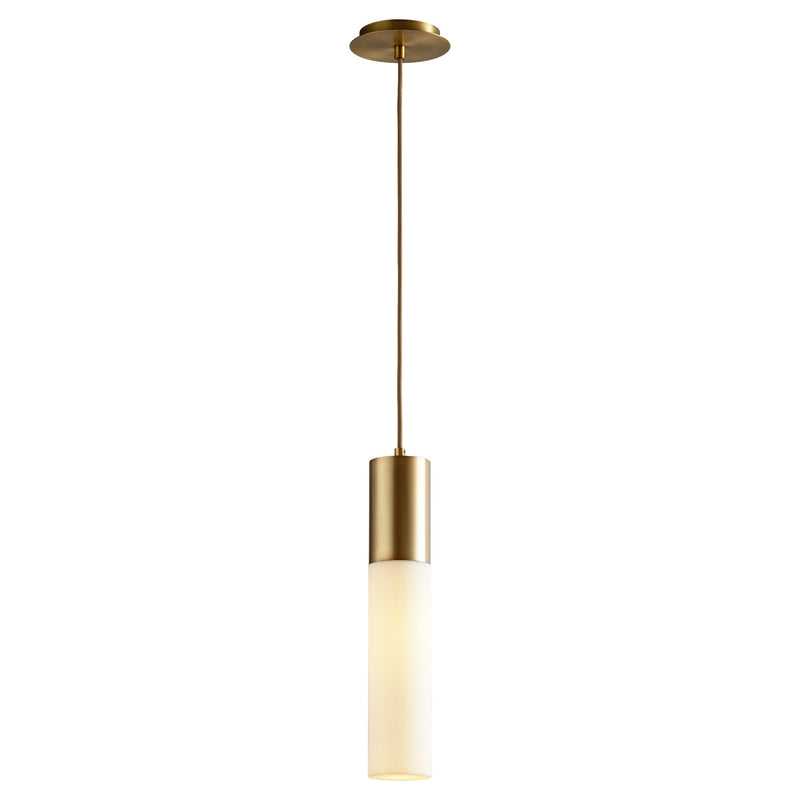 Magnum LED Mini Pendant in Aged Brass