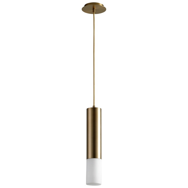 Opus LED Mini Pendant in Aged Brass