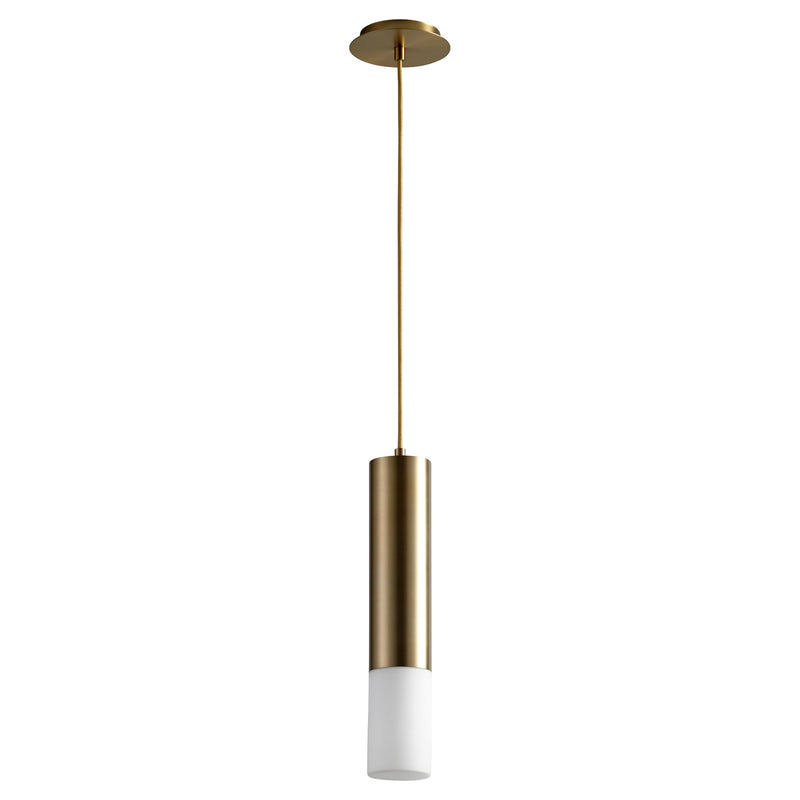 Opus LED Mini Pendant in Aged Brass