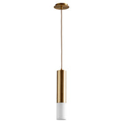 Opus LED Mini Pendant in Aged Brass