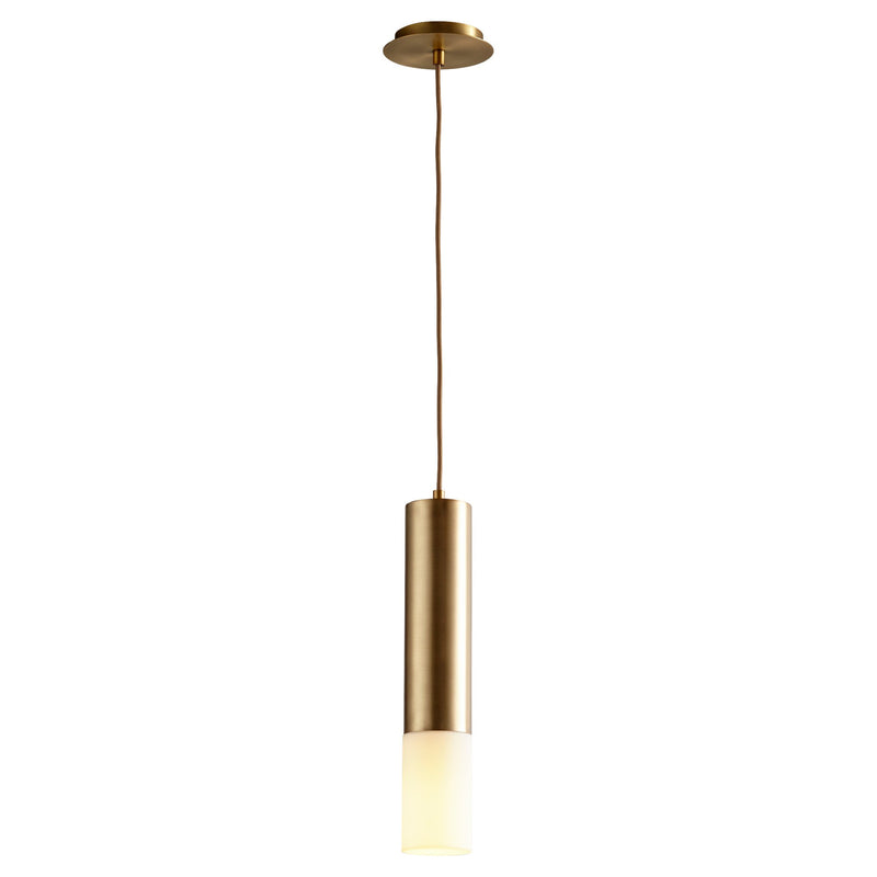 Opus LED Mini Pendant in Aged Brass