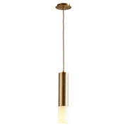 Opus LED Mini Pendant in Aged Brass