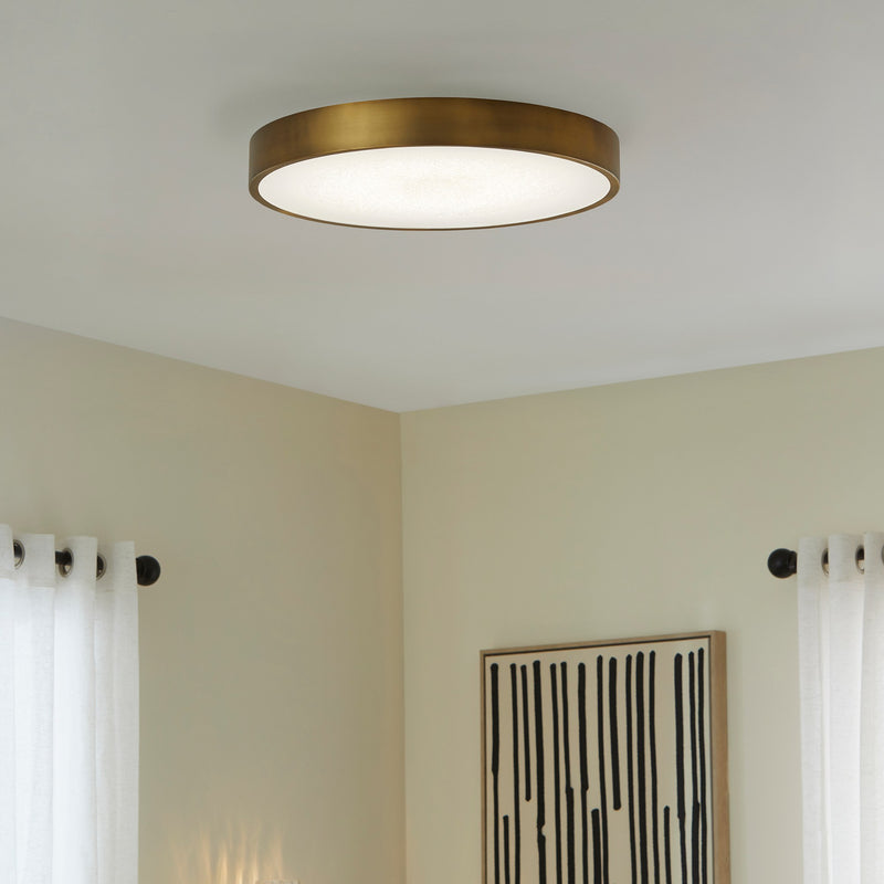 Floe 24" LED Ceiling Mount in Brushed Brass