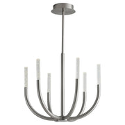 Presto! 6 Light LED Chandelier in Satin Nickel