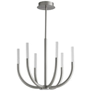 Presto! 6 Light LED Chandelier in Satin Nickel
