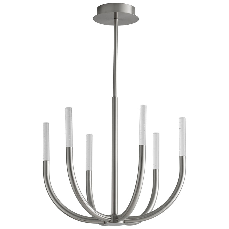 Presto! 6 Light LED Chandelier in Satin Nickel