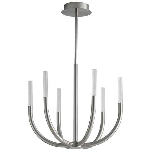 Presto! 6 Light LED Chandelier in Satin Nickel