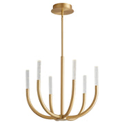Presto! 6 Light LED Chandelier in Aged Brass