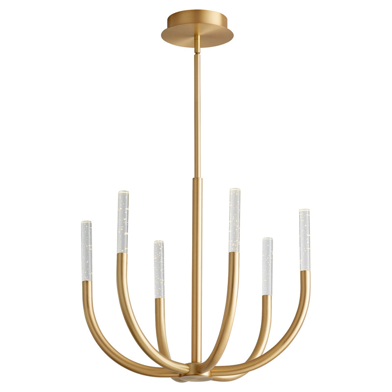 Presto! 6 Light LED Chandelier in Aged Brass