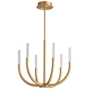Presto! 6 Light LED Chandelier in Aged Brass