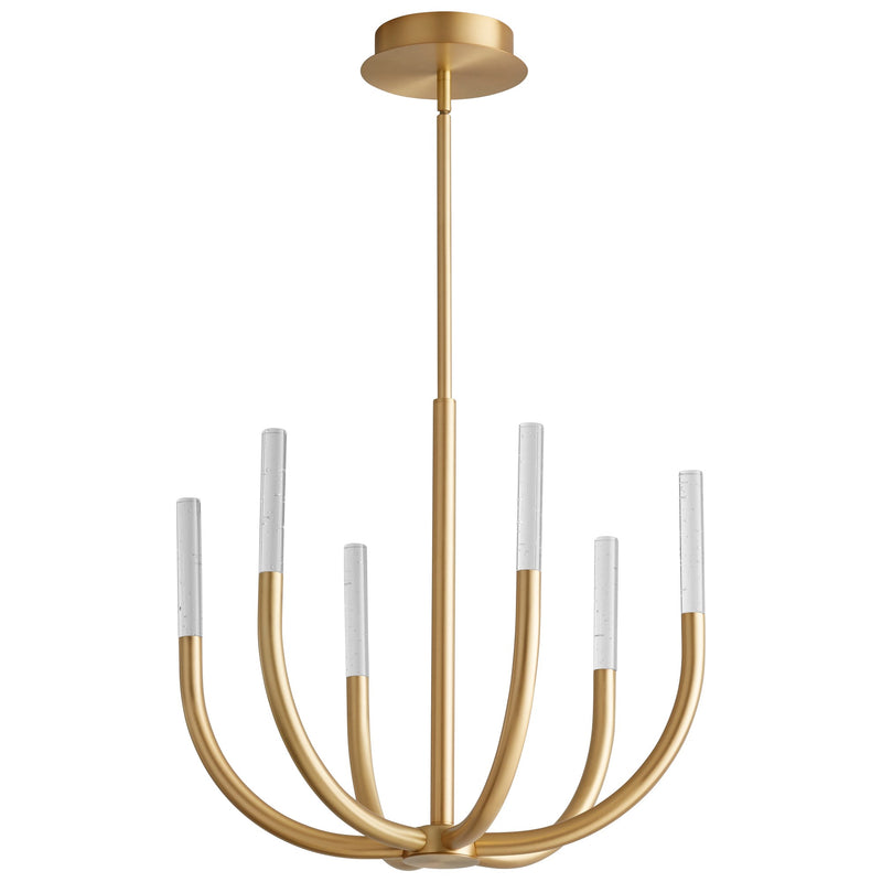 Presto! 6 Light LED Chandelier in Aged Brass