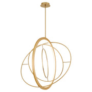 Galilei 29" LED Pendant in Aged Brass