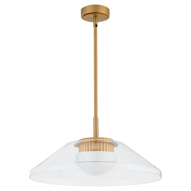 Eros LED Pendant in Brushed Brass