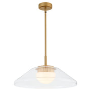 Eros LED Pendant in Brushed Brass