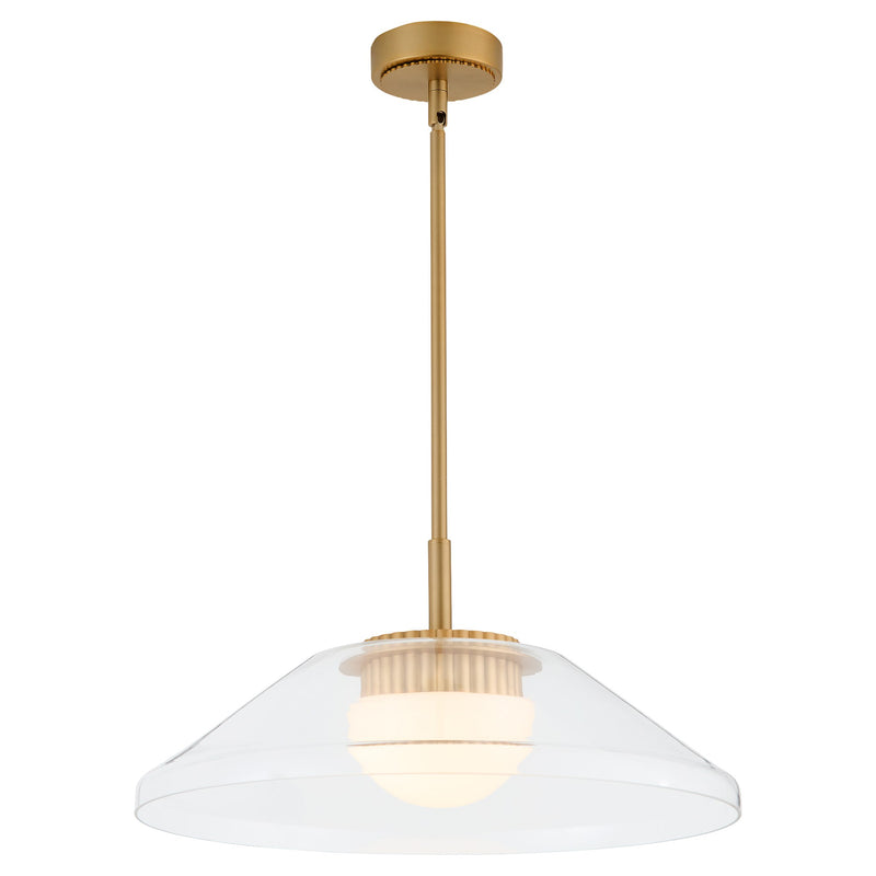 Eros LED Pendant in Brushed Brass