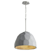 Maria 16" Pendant in Gray / Satin Nickel
