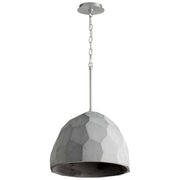 Maria 16" Pendant in Gray / Satin Nickel