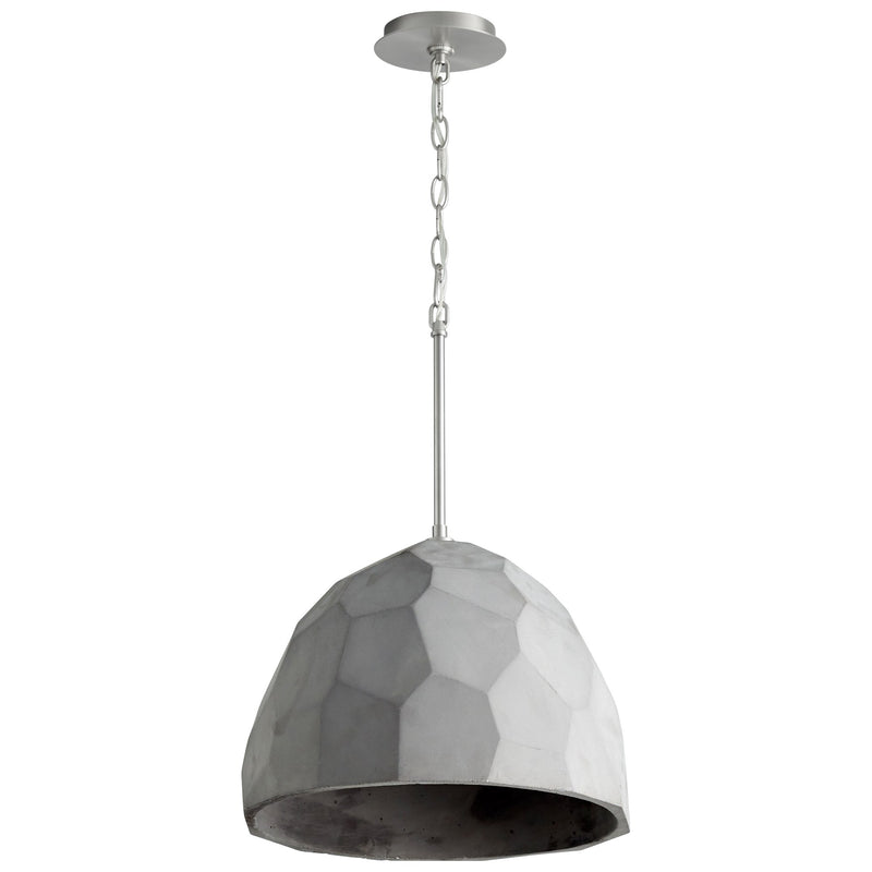 Maria 16" Pendant in Gray / Satin Nickel