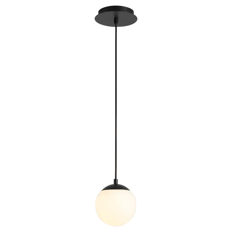 Luna 6" LED Mini Pendant in Black