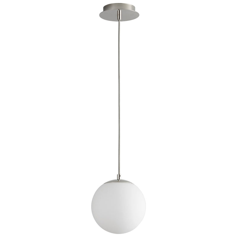 Luna 8" LED Mini Pendant in Polished Nickel