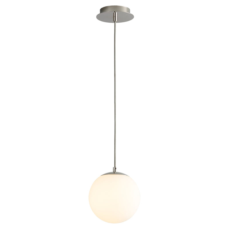 Luna 8" LED Mini Pendant in Polished Nickel