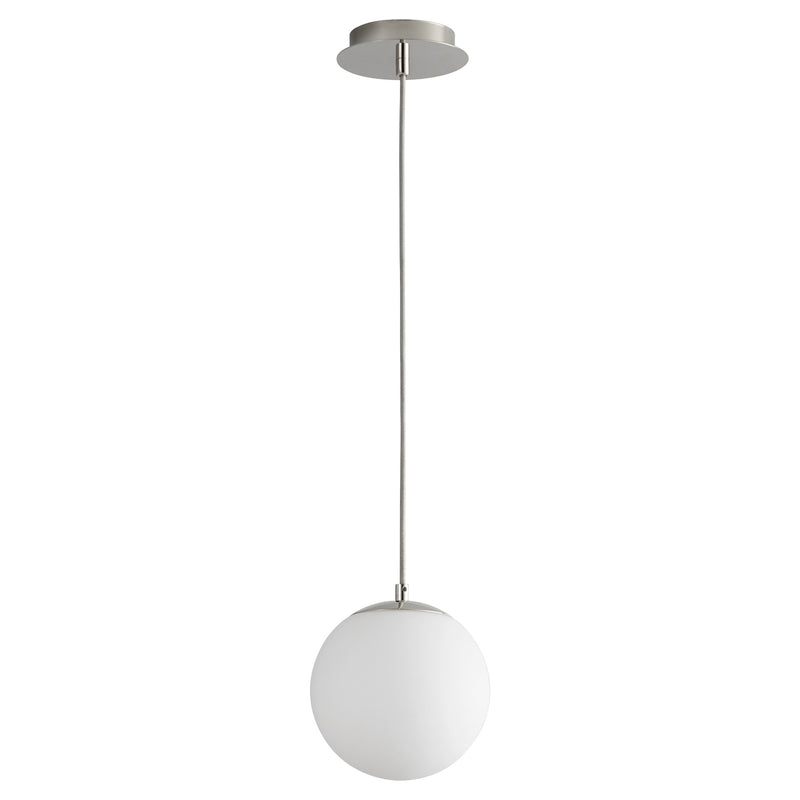 Luna 8" LED Mini Pendant in Polished Nickel