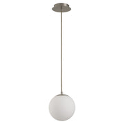 Luna 8" LED Pendant in Satin Nickel