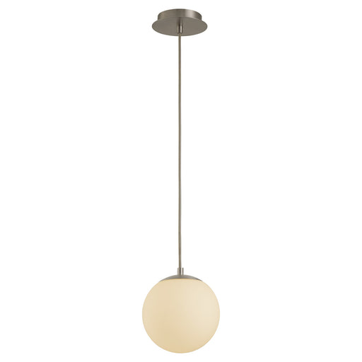 Luna 8" LED Pendant in Satin Nickel