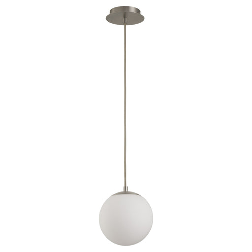 Luna 8" LED Pendant in Satin Nickel