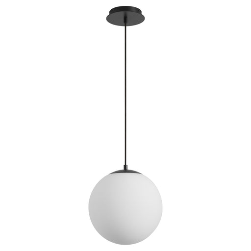 Luna 12" LED Pendant in Black