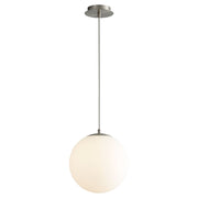 Luna 12" LED Pendant in Satin Nickel
