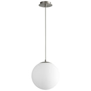 Luna 12" LED Pendant in Satin Nickel