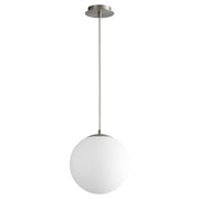 Luna 12" LED Pendant in Satin Nickel