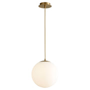 Luna 12" LED Pendant in Aged Brass