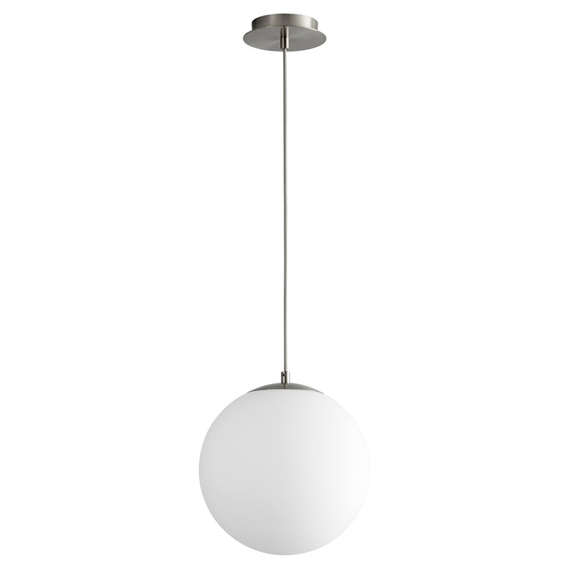 Luna 12" LED Pendant in Satin Nickel