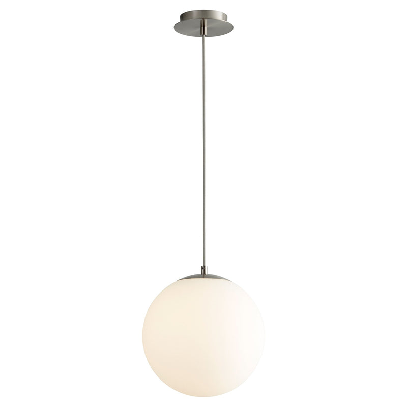 Luna 12" LED Pendant in Satin Nickel