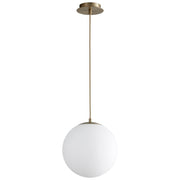 Luna 12" LED Pendant in Aged Brass