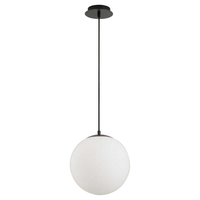 Luna 12" LED Pendant, 120-277V in Black