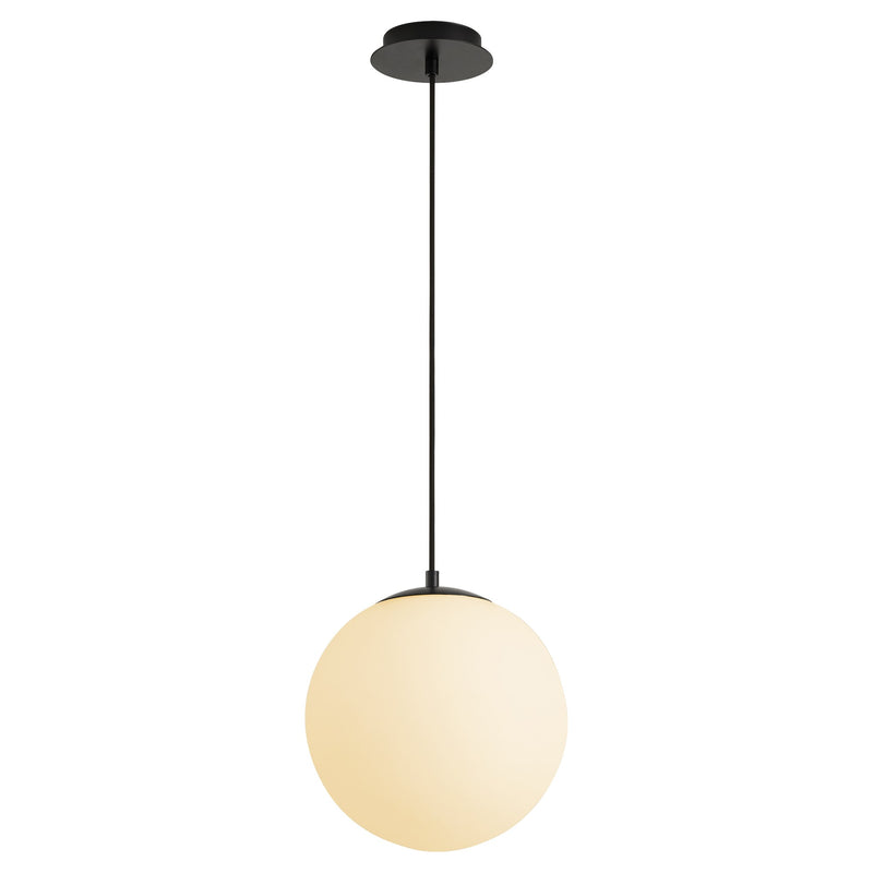 Luna 12" LED Pendant, 120-277V in Black