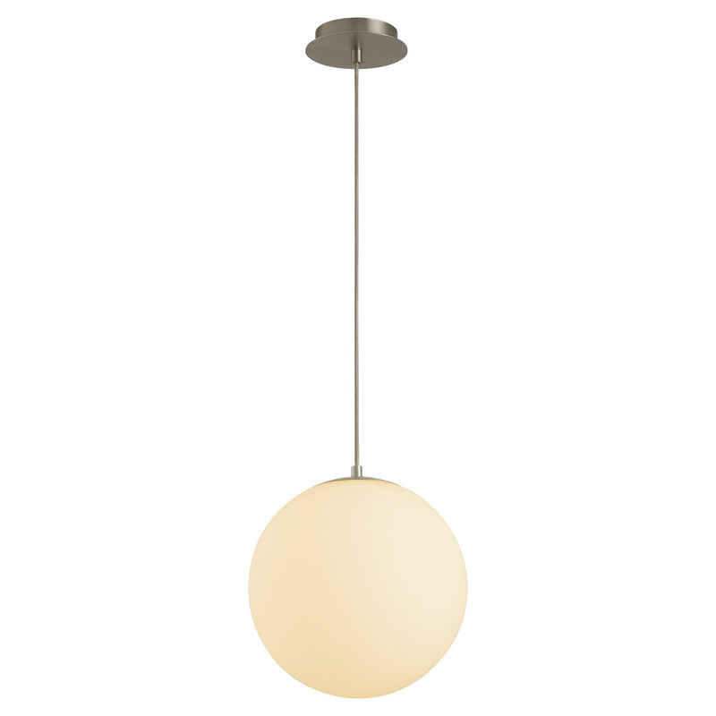 Luna 12" LED Pendant, 120-277V in Satin Nickel