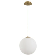 Luna 12" LED Pendant, 120-277V in Aged Brass