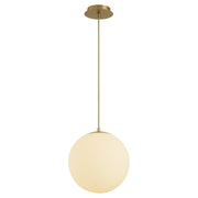 Luna 12" LED Pendant, 120-277V in Aged Brass