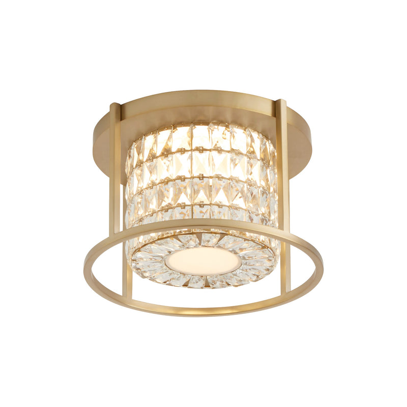 Élan 16" LED Semi-Flush Mount in Aged Brass